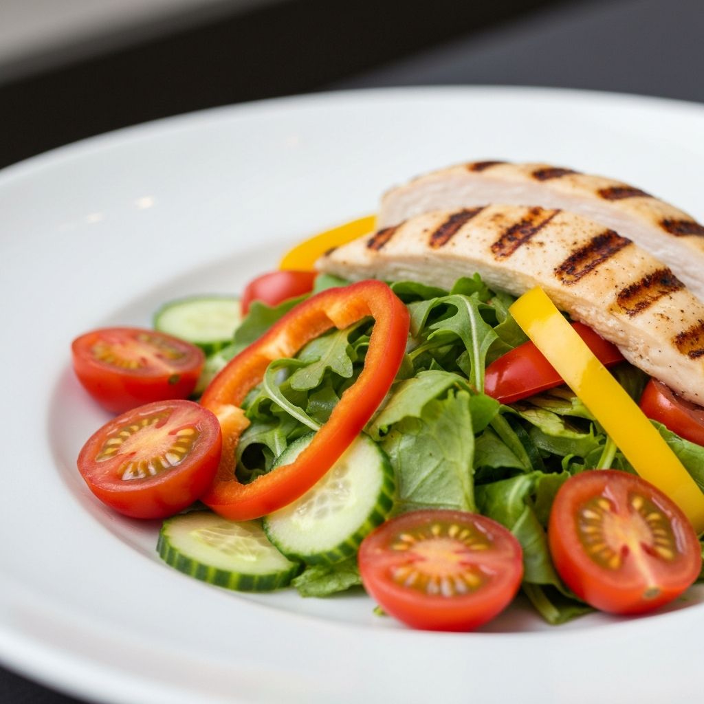 Frischer Salat mit Gemüse