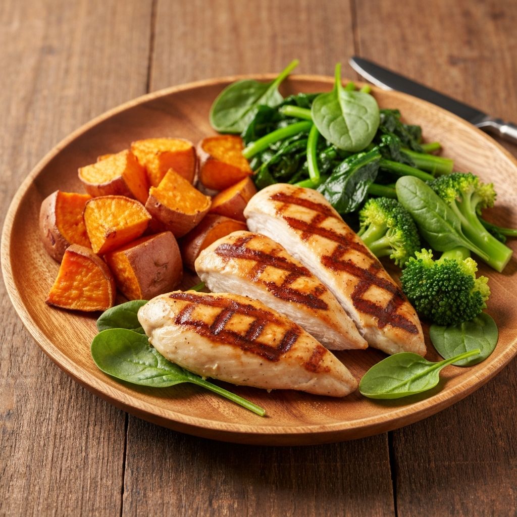 Mageres Fleisch mit Gemüse